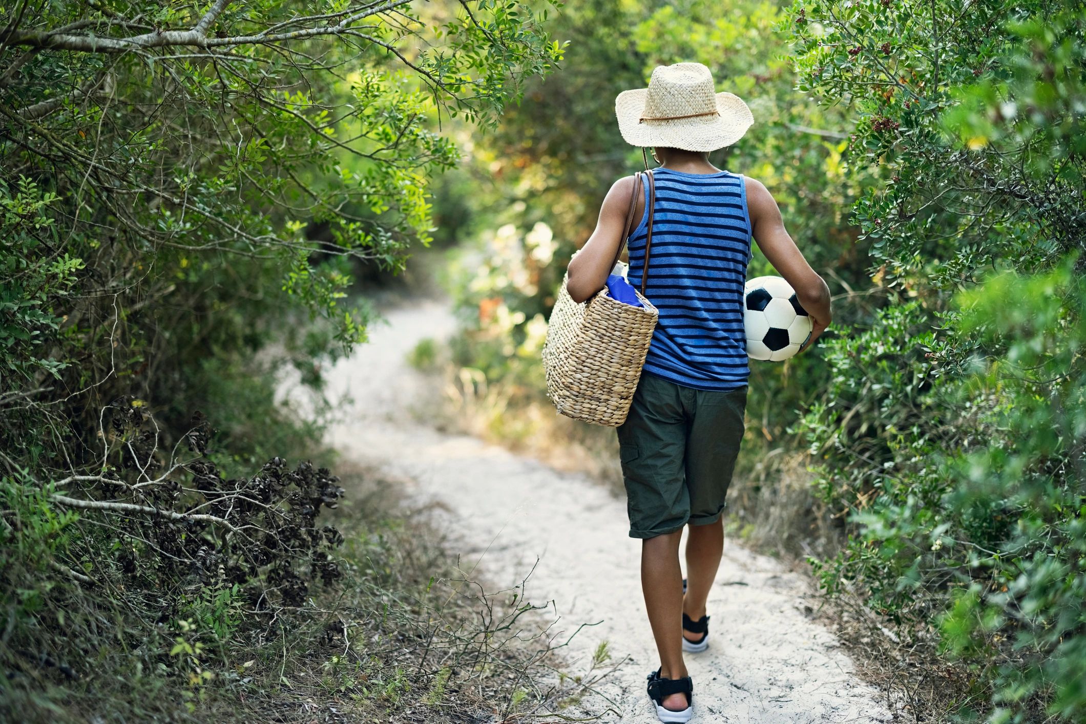 Beach path lifestyle scene